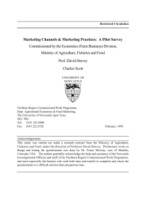 Marketing Channels & Marketing Practices: A Pilot Survey