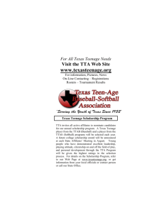 TTA Rulebook 2014-2015 - Texas Teenage Baseball
