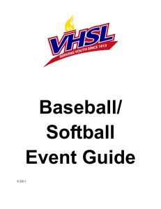 Baseball/ Softball Event Guide - VHSL
