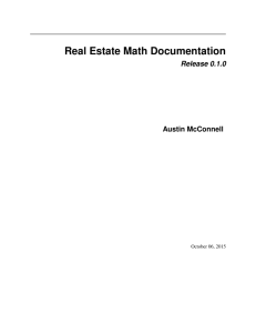 Real Estate Math Documentation