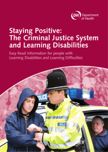 Staying positive: the criminal justice system and learning disabilities