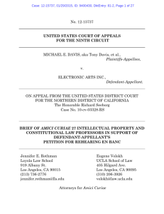 Amicus Brief of Intellectual Property and Constitutional Law Scholars