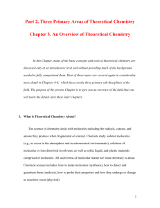 Part 2. Three Primary Areas of Theoretical Chemistry Chapter 5. An