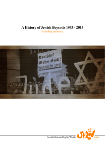 A History of Jewish Boycotts 1933 - 2015