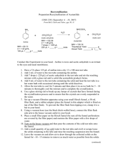 Recrystallization Preparation/Recrystallization of Acetanilide CHM