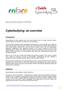 Cyberbullying: An overview (COFACE's Background Paper)