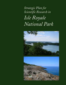Strategic Plan for Scientific Research in Isle Royale National Park I