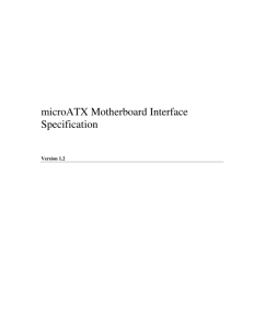 microATX Motherboard Interface Specification