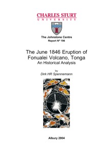 The June 1846 Eruption of Fonualei Volcano, Tonga