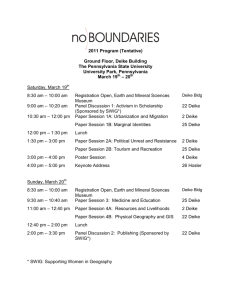 2011 Program (Tentative) - Department of Geography