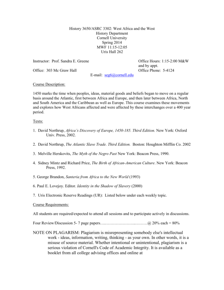 History 365 West Africa and the West