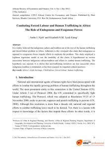 Combating Forced Labour and Human Trafficking in Africa: The