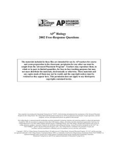 2002 AP Biology Free-Response Questions