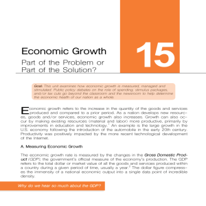 Economic Growth - Economic Literacy in Human Services