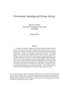 Government Spending and Private Activity