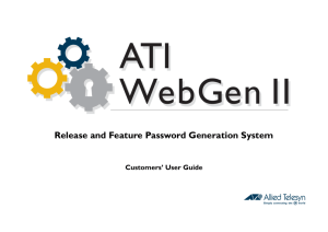 Release and Feature Password Generation System