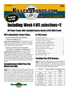 Including: Week 4 NFL selections+!!