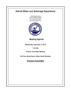 December 9, 2015 - Detroit Water and Sewerage Department