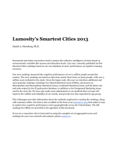 Lumosity's Smartest Cities 2013