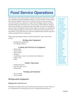 Food Service Operations - Alliance for Water Efficiency