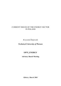 CURRENT ISSUES OF THE ENERGY SECTOR