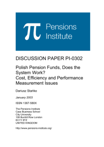 Polish Pension Funds - Performance Evaluation Issues