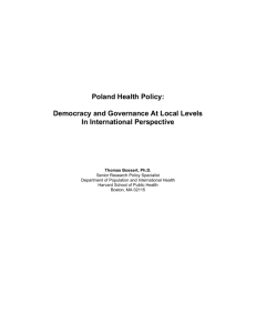 Poland Health Policy: Democracy and Governance At Local Levels