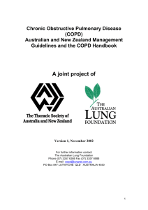 Copd Australian And New Zealand Management Guideline And