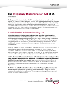 The Pregnancy Discrimination Act at 35