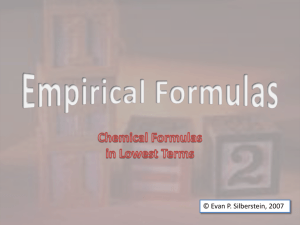 Empirical Formulas