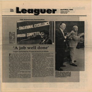 The Leaguer, April/May 1985 - University Interscholastic League
