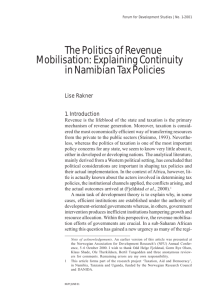 The Politics of Revenue Mobilisation: Explaining Continuity in