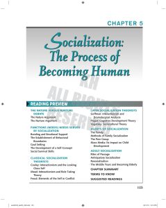 The Process of Becoming Human Socialization