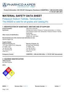 material safety data sheet - Pharmco