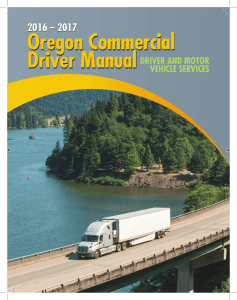 Oregon Commercial Driver Manual