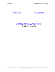 COPPER PHTHALOCYANINE CAS N°: 147-14-8