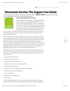 Uncommon Service- The Zappos Case Study | Inc.com