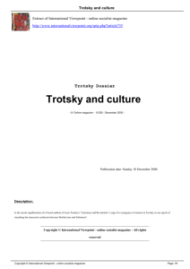 Trotsky and culture - International Viewpoint