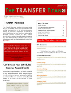 the transfer titan - Guilford Technical Community College