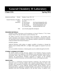 General Chemistry II Laboratory