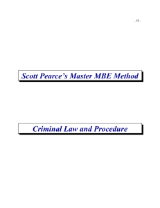 Scott Pearce's Master MBE Method Criminal Law and Procedure