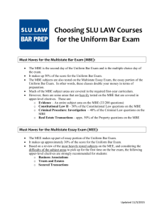 Choosing SLU LAW Courses for the Uniform Bar Exam
