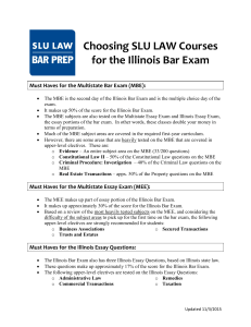 Choosing SLU LAW Courses for the Illinois Bar Exam