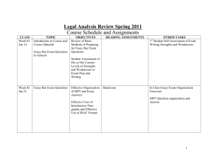 Basic Bar Studies - University of St. Thomas