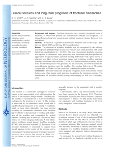 Clinical Features and Long-Term Prognosis of Trochlear Headaches