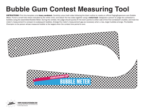 Bubble Gum Contest Measuring Tool