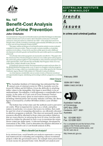 Benefit-cost analysis and crime prevention