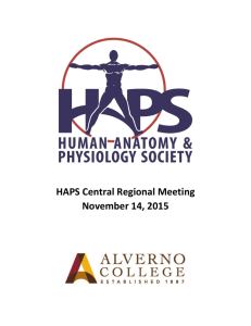 HAPS Central Regional Meeting November 14, 2015