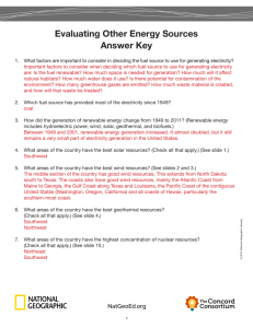 Evaluating Other Energy Sources Answer Key