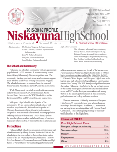 2015-2016 PROFILE - Niskayuna Central School District
